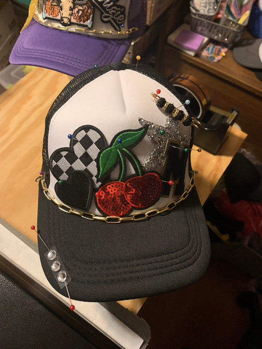 Tucker hat with unlimited patches